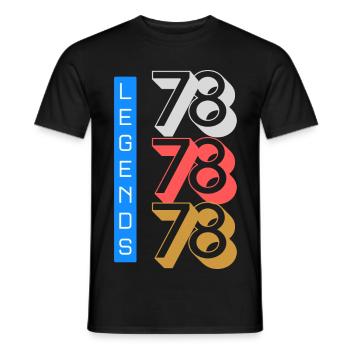 Legends 1978 Pattern - Men's T-Shirt - black - Front - AI Model Male 178 light (178cm)