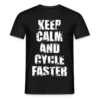 Stay calm and cycle faster - Men's T-Shirt - black - Front - AI Model Male 178 light (178cm)
