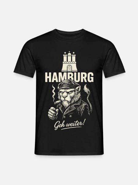 Hamburger Hafenraubein - Männer T-Shirt - Schwarz
