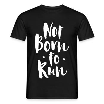 Nicht zum Laufen geboren - Männer T-Shirt - Schwarz - Vorne - AI Model Male 178 light (178cm)