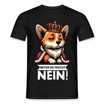 Before you ask: Corgi Corgi Welsh Corgi Corgi Dog - Men's T-Shirt - black - Front - AI Model Male 178 light (178cm)