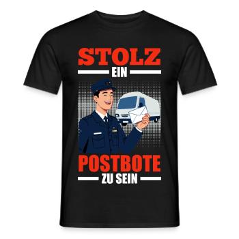 Briefträger STOLZ EIN POSTBOTE ZU SEIN Lustig - Männer T-Shirt - Schwarz - Vorne - AI Model Male 178 light (178cm)