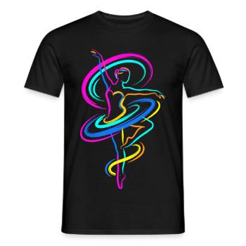 ballerine - T-shirt homme - noir - Devant - AI Model Male 178 light (178cm)