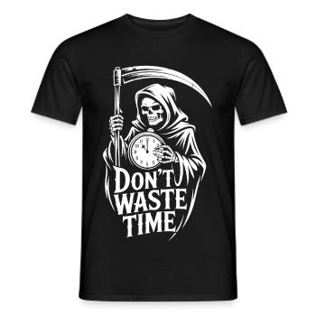 Sensenmann Zeit Nicht Verschwenden - Männer T-Shirt - Schwarz - Vorne - AI Model Male 178 light (178cm)