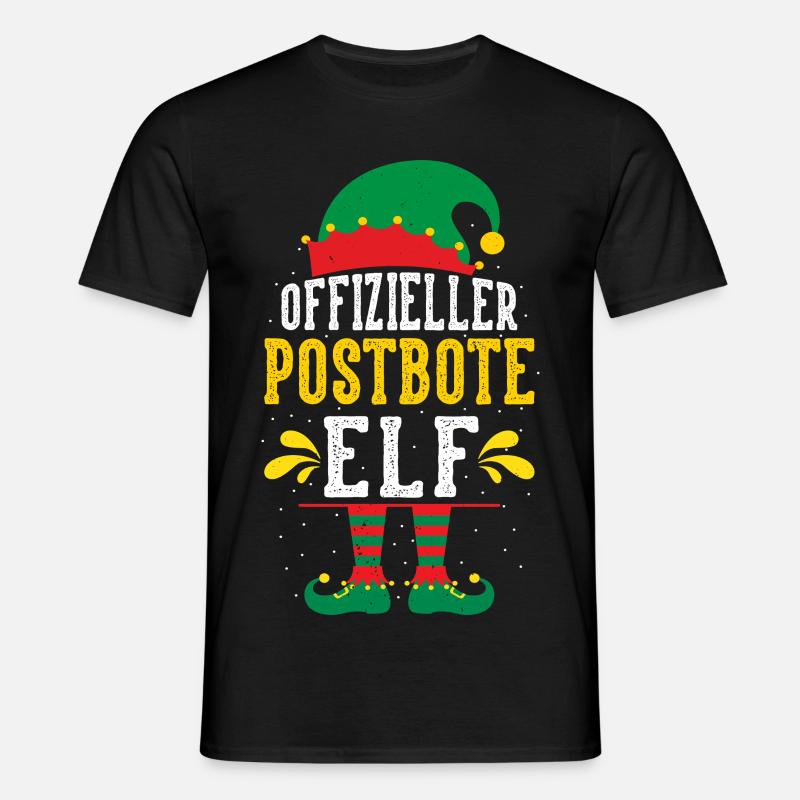 Jul POSTBUD POSTBUD ELF Sjov - T-shirt til herrer - sort