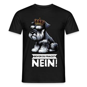 Avant que vous ne demandiez Pas de Schnauzer Géant - T-shirt homme - noir - Devant - AI Model Male 178 light (178cm)