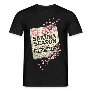 Kirschblüten Sakura Is My Personality Kirschblüte - Männer T-Shirt - Schwarz - Vorne - AI Model Male 178 light (178cm)