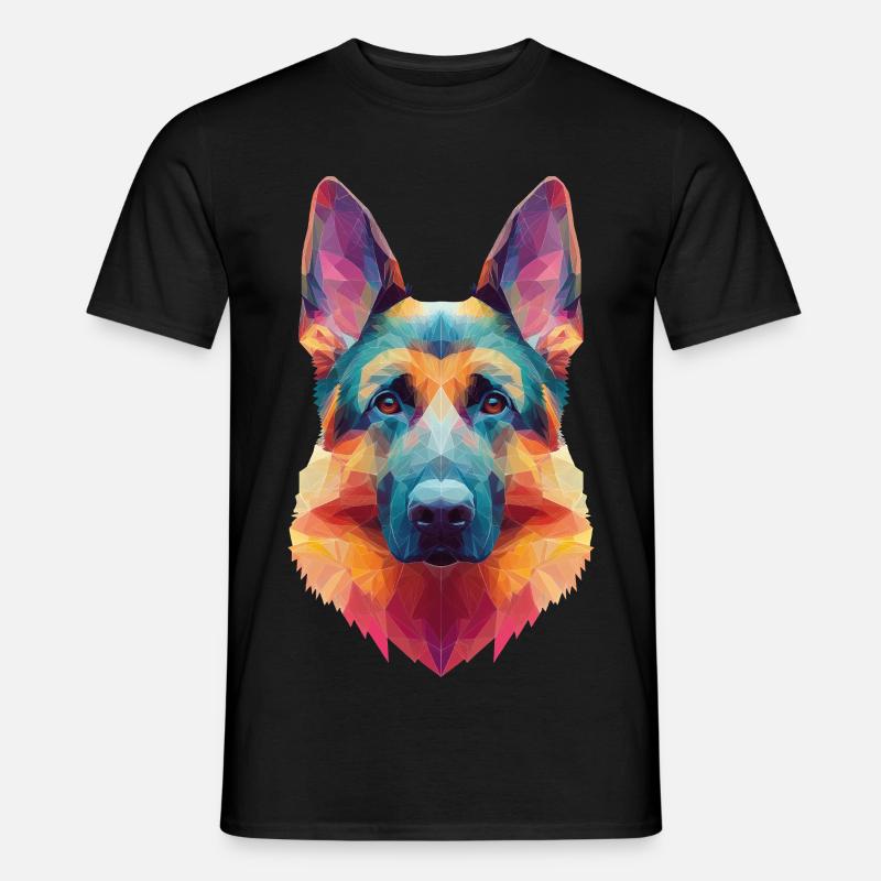 Schäferhund - Männer T-Shirt - Schwarz