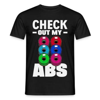 Check Out My ABS Lustiger 3D Druck Filament - Männer T-Shirt - Schwarz - Vorne - AI Model Male 178 light (178cm)