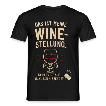 Das ist meine Weinstellung - Männer T-Shirt - Schwarz - Vorne - AI Model Male 178 light (178cm)
