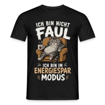 Ich Bin Nicht Faul Ich Bin Im Energiesparmodus - Männer T-Shirt - Schwarz - Vorne - AI Model Male 178 light (178cm)