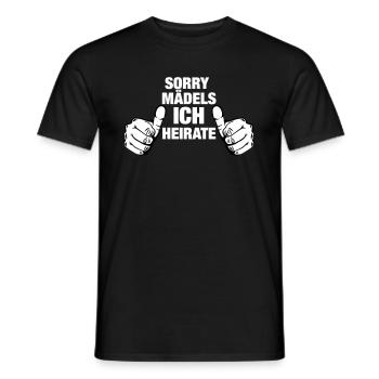 JGA_thumbs_ich heirate - Männer T-Shirt - Schwarz - Vorne - AI Model Male 178 light (178cm)