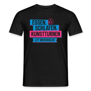 Hobby Kunstturnen - Männer T-Shirt - Schwarz - Vorne - AI Model Male 178 light (178cm)