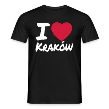 I Love Krakow - Männer T-Shirt - Schwarz - Vorne - AI Model Male 178 light (178cm)