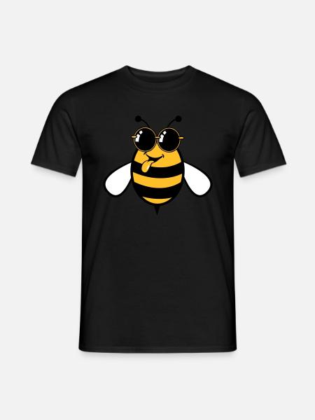 Biene witzig süss lustig Sonnenbrille - Männer T-Shirt - Schwarz