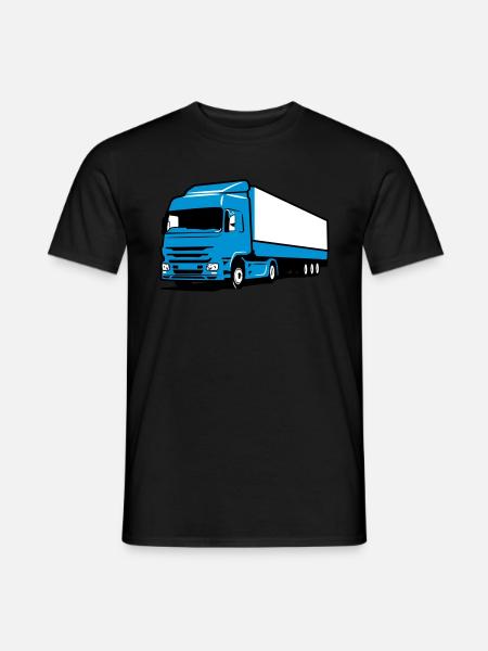 Truck LKW strasse - Männer T-Shirt - Schwarz