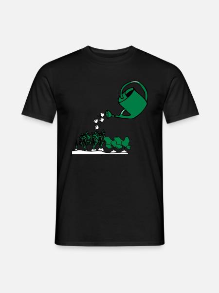 Garten gemüse gießkanne - Männer T-Shirt - Schwarz