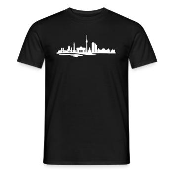 Skyline - Berlin - Männer T-Shirt - Schwarz - Vorne - AI Model Male 178 light (178cm)