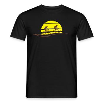 Sport - Fahrrad Mountainbike - Männer T-Shirt - Schwarz - Vorne - AI Model Male 178 light (178cm)