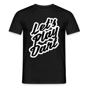 Dart darts dart player dartboard gift - Men's T-Shirt - black - Front - AI Model Male 178 light (178cm)