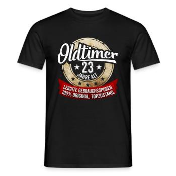 Zum 23. Geburtstag! - Männer T-Shirt - Schwarz - Vorne - AI Model Male 178 light (178cm)