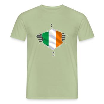 Ireland flag proud irish - Männer T-Shirt - Sage - Vorne - AI Model Male 178 light (178cm)