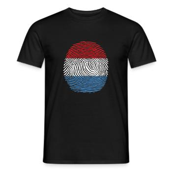 drapeau luxembourgeois fier - T-shirt homme - noir - Devant - AI Model Male 178 light (178cm)