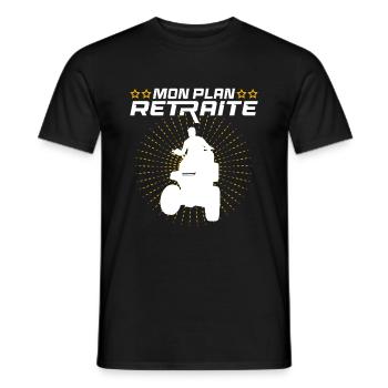 Quad Plan de Retraite - T-shirt homme - noir - Devant - AI Model Male 178 light (178cm)