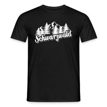 Schwarzwald - Wald und Berge Wandern Erholung - Männer T-Shirt - Schwarz - Vorne - AI Model Male 178 light (178cm)