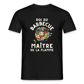 roi du barbecue cadeau humour homme - T-shirt homme - noir - Devant - AI Model Male 178 light (178cm)