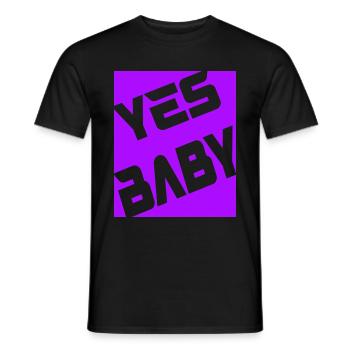 Yes Baby - Männer T-Shirt - Schwarz - Vorne - AI Model Male 178 light (178cm)