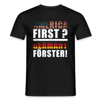 America First Germany - Männer T-Shirt - Schwarz - Vorne - AI Model Male 178 light (178cm)