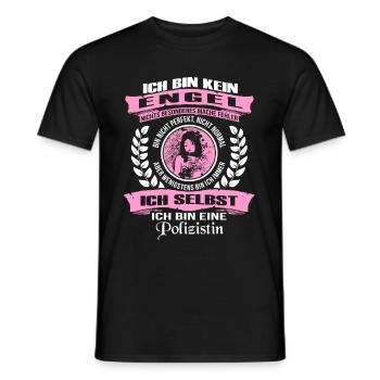 Ich bin eine Polizistin - Männer T-Shirt - Schwarz - Vorne - AI Model Male 178 light (178cm)