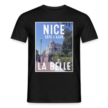 Nice la belle - Nizza die Schöne - Männer T-Shirt - Schwarz - Vorne - AI Model Male 178 light (178cm)
