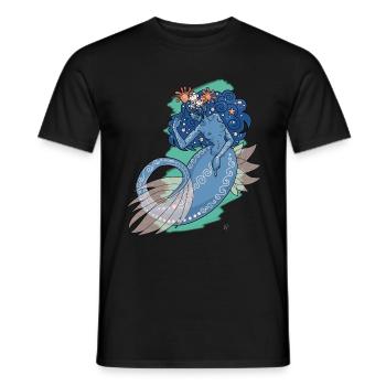 Feminist Mermaid - Men's T-Shirt - black - Front - AI Model Male 178 light (178cm)