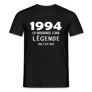 1994 the birth of a legend gift year - Men's T-Shirt - black - Front - AI Model Male 178 light (178cm)