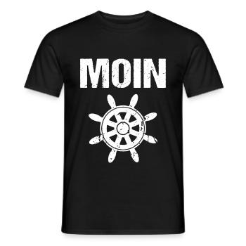 Moin Gruß Norddeutschland - Männer T-Shirt - Schwarz - Vorne - AI Model Male 178 light (178cm)