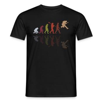Human Evolution Guitar Band Retro Vintage - T-shirt homme - noir - Devant - AI Model Male 178 light (178cm)