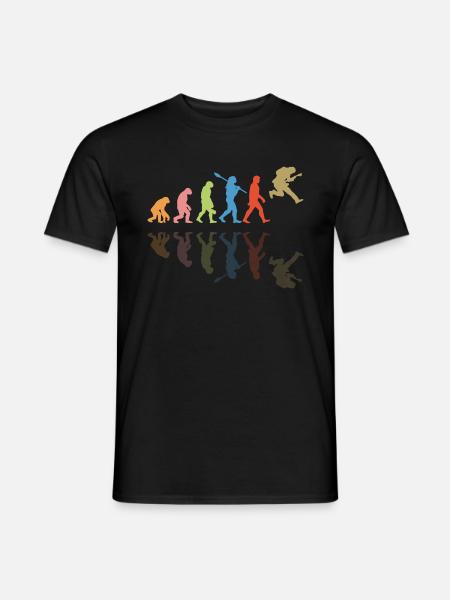 Human Evolution Guitar Band Retro Vintage - Männer T-Shirt - Schwarz