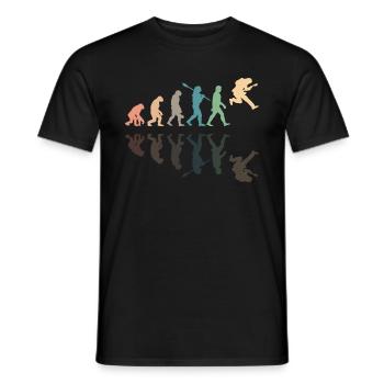 Human Evolution Guitar Band Retro Vintage - T-shirt homme - noir - Devant - AI Model Male 178 light (178cm)