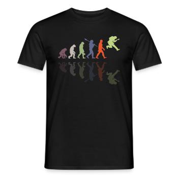 Human Evolution Guitar Band Retro Vintage - T-shirt homme - noir - Devant - AI Model Male 178 light (178cm)