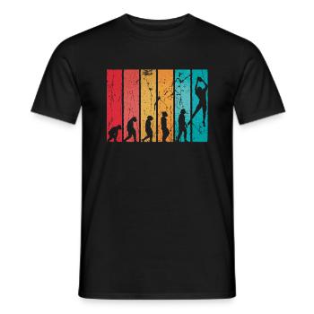 Rugby Ball Sport Player Retro Evolution Rugby Team - T-shirt homme - noir - Devant - AI Model Male 178 light (178cm)