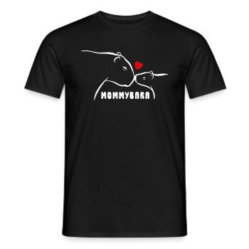 Mommybara - Capybara Wortspiel - beste Mama - Männer T-Shirt - Schwarz - Vorne - AI Model Male 178 light (178cm)