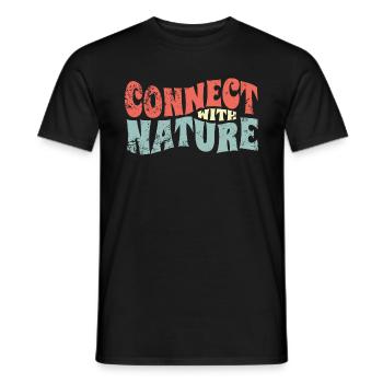 Connectez-vous avec la nature - naturverbunden - Spruch - T-shirt homme - noir - Devant - AI Model Male 178 light (178cm)