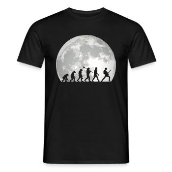 Human Evolution Guitar Band Moon Vintage Guitariste - T-shirt homme - noir - Devant - AI Model Male 178 light (178cm)