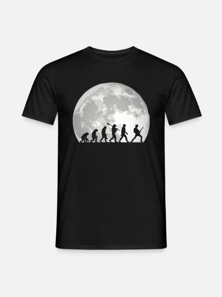 Human Evolution Guitar Band Moon Vintage Guitariste - T-shirt homme - noir