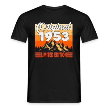 Original 1953 Vintage Vintage Birthday Retro - Men's T-Shirt - black - Front - AI Model Male 178 light (178cm)