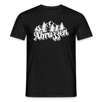 Abruzzen - Wald und Berge Wandern Erholung - Männer T-Shirt - Schwarz - Vorne - AI Model Male 178 light (178cm)