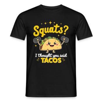 Lustiges Taco-Fitness Design - Männer T-Shirt - Schwarz - Vorne - AI Model Male 178 light (178cm)