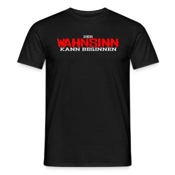 Wahnsinn - Männer T-Shirt - Schwarz - Vorne - AI Model Male 178 light (178cm)